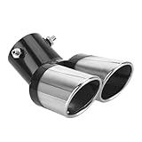 Exhaust Tip Tail For Vauxhall Corsa D E 2006-2019/Vauxhall Corsa F 2019-2024 2025 Hatchback Car Rear Tail Throat Accessories Stainless Steel Exhaust Pipe Muffler Tailpipe Tip,C