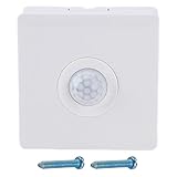1Pcs Automatic Infrared Motion Sensor Indoor Lighting Switch, Smart Body Induction Detector Wall Mount LED Night Light Control for Ceiling Mount, High Sensitive Movement Detector Light Switch