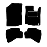 Lusso Floor Carpet Mats for Car | Tailored/Compatible to Fit with Peugeot 107 2005-2014 | DELUXE Carpet | Front & Rear with Heel Pad | 4-Piece Set with Clips (Black Edging)