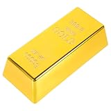TOYANDONA Fake Gold Bar Fake Golden Brick Replica Bar Bullion Decorations Realistic Brick Prop Movie Prop Novelty Gift Joke,16.5X7.6X4.8CM
