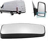 ALIGOPARTS RIGHT Driver Side Lower Wing Mirror Glass for Mercedes Sprinter 2006-2018, VW Volkswagen Crafter 2006-2018, OEM A0028114033 Replacement, Right Lower, Durable and Easy to Install