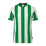 uhlsport Retro Stripe Shirt Short Sleeve Football Jersey in Retro Design Football Jersey for Men and Children Green/White