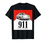 Retro 911 Red Vintage 964 turbo car classic automotive track T-Shirt
