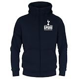 Tottenham Hotspur FC Official Football Gift Mens Fleece Zip Hoody Navy XL