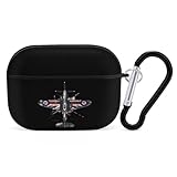 WW2 Spitfire Iconic British Airplane Distressed UK Jack Flag Earphone Case PC Bluetooth Earbud Cove Headphone Cases Compatible with Airpods Pro Black-style