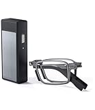 Hubeye Ultra Thin Folding Reading Glasses for Men Women Blue Light Blocking Compact Computer Foldable Readers Pocket Portable Sturdy Frame with Case 2.00