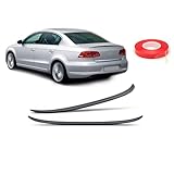 Rear Spoiler Lip Trunk Roof Boot Wing Trim Black Gloss Compatible with Volkswagen Passat B7 VW 2010-2015