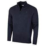 Calvin Klein Mens Campus 1/2 Zip Sweater - Navy Marl - L