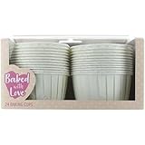 Baked with Love Ivory Baking Cups, Ultra Strong Giant Greaseproof Cupcake and Muffin Cases, Cream - 60mm, Pack of 24, Off-White (0650163)
