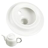 TOYANDONA Ceramic Tea Pot Lid Replacement Cover for Teapots Porcelain Cap with Fine Workmanship Easy to Use and Clean Leak-resistant Design for Home Party and Camping Use