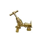 PlumbEZ Outside Tap Kit with Wall Plate Elbow – WRAS Approved 1/2" Brass Garden Bib Tap & 15mm Compression Wallplate – Outdoor Water Tap for Garden Hose, Car Washing & Irrigation – BS6282 Compliant