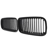 Car Grill Modified Black Grille ABS Front Replacement Hood Kidney Grill For BMW E36 318i 323i 325i 320i 328i For M3 1994 1995 1996 Front Radiator Grills(Matte Black)