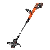 BLACK+DECKER POWERCONNECT Strimmer, Cordless 28cm String Grass Trimmer, STC1820PC-GB
