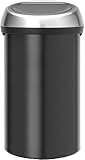 Brabantia 402548 Touch bin, Matt Black/Matt Steel, 60 L