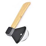 aqxreight Axe Shape Pizza Wheel Cutter430 Steel Handle Ergonomically Round Pizza Home Restaurants Pizza Cutter Wheel and Server Innovational Design Tools Dough Roller Docker