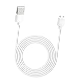 Bansusu 1Pc 7mm Dual Pin 0.8m Magnetic USB Charger Cable Replacement Charging Cord Safe Strong Magnet For Wireless Massager Smart Devices Vibrator Charger Electric Toothbrush Beauty Instruments White