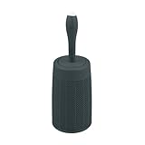 Addis Faux Hessian Round Plastic Toilet Brush Set with Internal Detergent Injection System, Charcoal Dark Grey, One Size