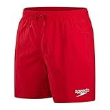 Speedo Men's 16" Watershort Swimming Trunks| Quick Dry | Comfortable Fit | Classic Style | Drawstring Waist, Fed Red, M