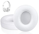 Link Dream Replacement Earpads for Beats Solo 2 Solo 3 - Replacement Ear Cushions Memory Foam Ear Pads Cushion Cover for Solo 2 & Solo 3 Wireless Headphones (White)