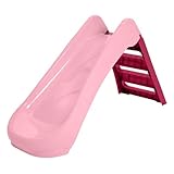 Palplay Pink Folding Slide for Toddlers and Children 18 Months + Kids Outdoor Play Equiptment. Ideal First Slide for Toddlers and Young Children