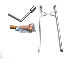 Trafalgar Marine Boat Hardware Pack - 2 x Mooring Pins, 1 x Lump Hammer, 1 x Aluminum Windlass