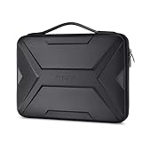 MOSISO 15-16 inch Laptop Hard Case, 15.6 inch Laptop Sleeve Waterproof Shockproof Computer Bag Compatible with MacBook HP Dell,Artistic Geometric EVA Carrying Case Hard Shell with Handle, Black