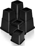 Utopia Bedding 8 Piece Premium Adjustable Furniture Risers (4 High and 4 Short) - Heavy Duty Riser with Strong Space Saving for Beds, Tables, Chairs or Sofas (3, 5 or 8 Inch) (Black)