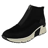 Rieker Greece Womens Ankle Boots 5 UK Black Combi