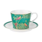 Portmeirion Home & Gifts SMCG78924-XG Sara Miller for Portmeirion Chelsea Cup and Saucer, Ceramic Green, 230 x 185 x 95 cm,8 fl oz.