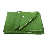 ANSIO Tarpaulin 3m x 4m Water-resistant Tarp Large Camping Cover Sheet – Multipurpose Groundsheet with UV Protection, Weatherproof & Frost-Resistant – Reinforced Eyelets - Green