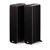 Q ACOUSTICS M40 Bluetooth Powered Floor standing Speakers HD Wireless Music Home Cinema Surround Sound System Black – Tweeter 22mm, Mid Bass/Driver 2x 125mm, Freq. Response 38 Hz – 22 kHz