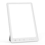 panergy Light Lamp, UV-Free 16000 Lux Simulated Sunlight, Sun Lamp with 3 Color Temperature, 4 Brightness Levels & Timers, Touch Control Sunlight 45 Degree Foldable Stand for Home Office, White