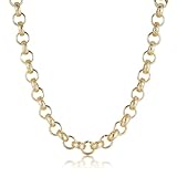 15mm XXL Gold Alternate Ornate Belcher Chain Necklace, Premium Luxury Finish 18K Real Gold Plated Jewellery, Heavy and Chunky Necklace for Men and Women (Length:26 Inches, Weight: 210g)