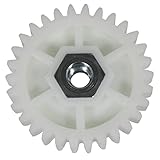 Spares2go Toothed Large White Gear compatible with Suffolk Punch 14S 14SK 17S 17SK Lawnmower