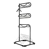 Saddle Rack 3 Tier Stand | Store up to 3 Saddles with additional Bridle Hooks and Blanket Dryer Rack | Freestanding Steel Saddle Holder | Large Non-Skid Feet | Equestrian Horse & Pony Tack Stable Gear