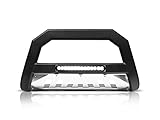 Armordillo USA 8716526 AR Series Aluminum Bull Bar with LED Light Bar - Matte Black with Aluminum Skid Plate Fits 2011-2017 Toyota Sienna
