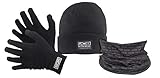 JCB Winter Set - Touch Screen Gloves, Beanie Hat & Snood Workwear - D+ZH