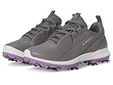 ECCO Women's Biom Tour Lace Waterproof Golf Shoe, Steel, 10-10.5