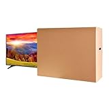 Boxes2Go Double Wall Cardboard TV box for Moving House, Packing, Storing, Shipping (22" up to 52") | Made in Britain TV Packing Box with Handles and Extra Strength