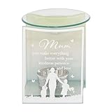 OnlineStreet Mum Gift Beautiful Sentiment Memorial Glass Wax Melt Oil Burner & Tea Light Holder - Gift Ideas for Mum | Mummy | Mom | Mother | Mother's Day | Birthday | Anniversary | Christmas