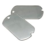 Authentic Pre-1965 US WW2 Dog Tags - Blank Stainless Steel, Original Import for Historical Collectors and Re-enactments