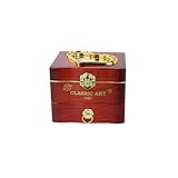 Tongdejing Retro Music Box, Rotating Ballerina Dancing Girl Musical Jewellery Necklace Ring Storage Box with Mirror for Women Girls Brithday Gifts