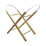 Kinder Valley Moses Basket Stand - Natural Solid Pinewood, Folding Moses Basket Stand, Fits Majority of Moses Basket, Folding Stand for Wicker & Palm Moses Baskets | (Opal Natural)