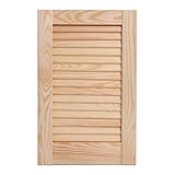Full Stylish Door, Pine Wood, Closed Natural or White Color, Slatted Wardrobe Doors, Internal Cupboard Doors, Various Sizes (Natural [mm] 462x394)