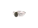 Celtic Desire Jewellery Connemara Marble Stone Set Silver Trinity knot Ring