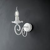 Generico Bon-96 Modern Shabby Chic White Wrought Iron Wall Light 1 Light Modern Wall Light Shabby Chic Wall Light