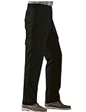 MB CLOTHING Mens Side Elasticated Action Trousers Poly/Cotton Fabric Water Repellent Finish Side Elastic at The Waist with Tough Zipped Multi-Pockets Zip Fly Soft Handle Quality Fabric (44 31, Black)