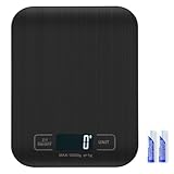 Kitchen Scale, 22 lb Digital Food Scales with Batteries, 5 Units with Tare Function, Touch Button, Backlit LCD Display