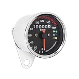 Motorcycle Double Gauge With LED Backlight Vintage Styles Tachometer Easy Install Speed Gauge Upgrades For Bikes Vintage Tachometer