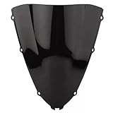 Wind Deflector Motorcycle Windshield Windscreen Wind Deflector For Kawasaki For Ninja For ZX14R For ZX-14 For ZZR1400 For ZZR 1400 2006-2018 Windshield Windscreen(BLACK)